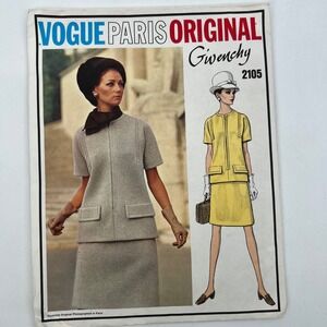 Vogue Paris Original Givenchy 2105 Audrey Hepburn 60s Couture Designer Size 12‎